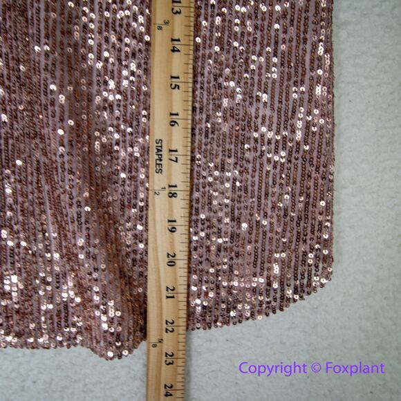 New! LOFT Sequin Shell tank pink Top , XS - Picture 6 of 9